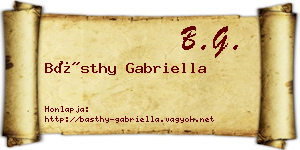 Básthy Gabriella névjegykártya