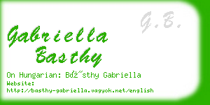gabriella basthy business card
